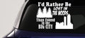 Lost in Woods Decal Car Truck Sticker Nature Lover Hiking Hunting