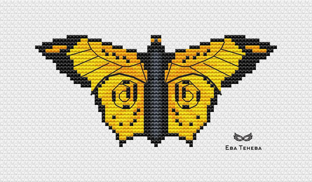 Butterfly. Golden Summer - PDF Cross Stitch Pattern-0