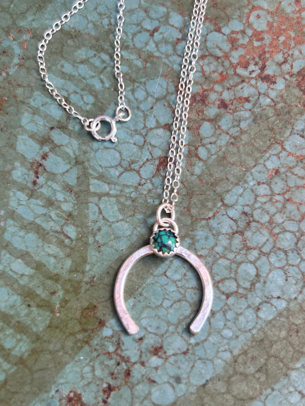 Share Luck - Lucky Horseshoe Charm Necklace - Turquoise