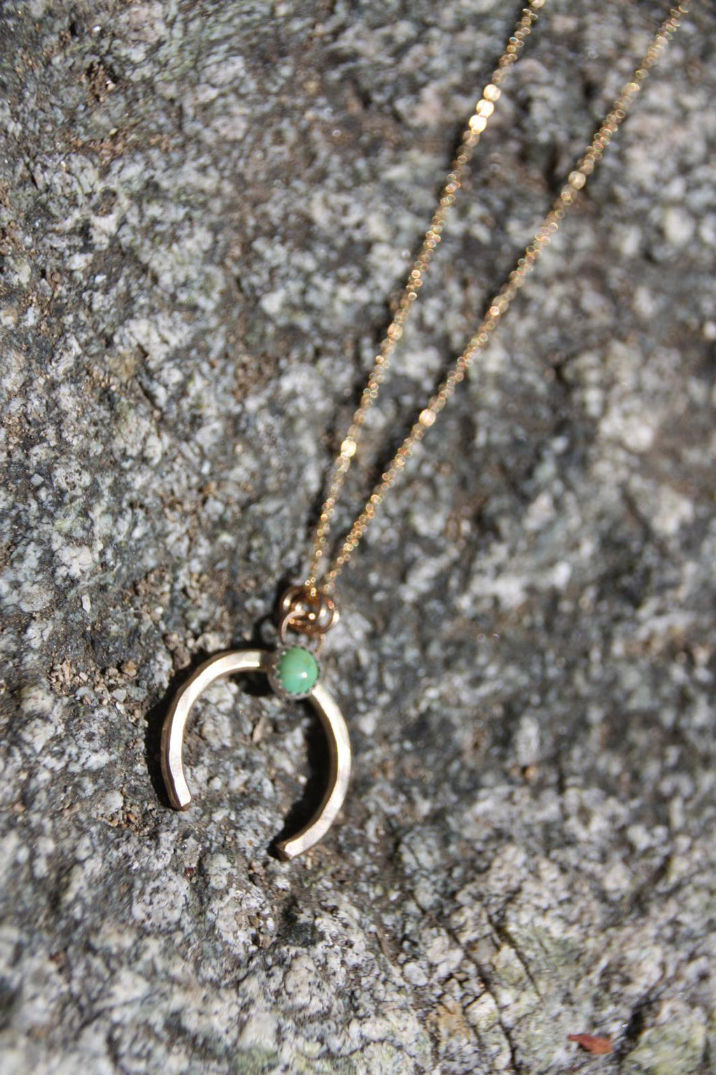Share Luck - Lucky Horseshoe Charm Necklace - Turquoise