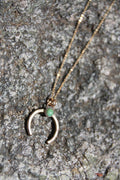 Share Luck - Lucky Horseshoe Charm Necklace - Turquoise