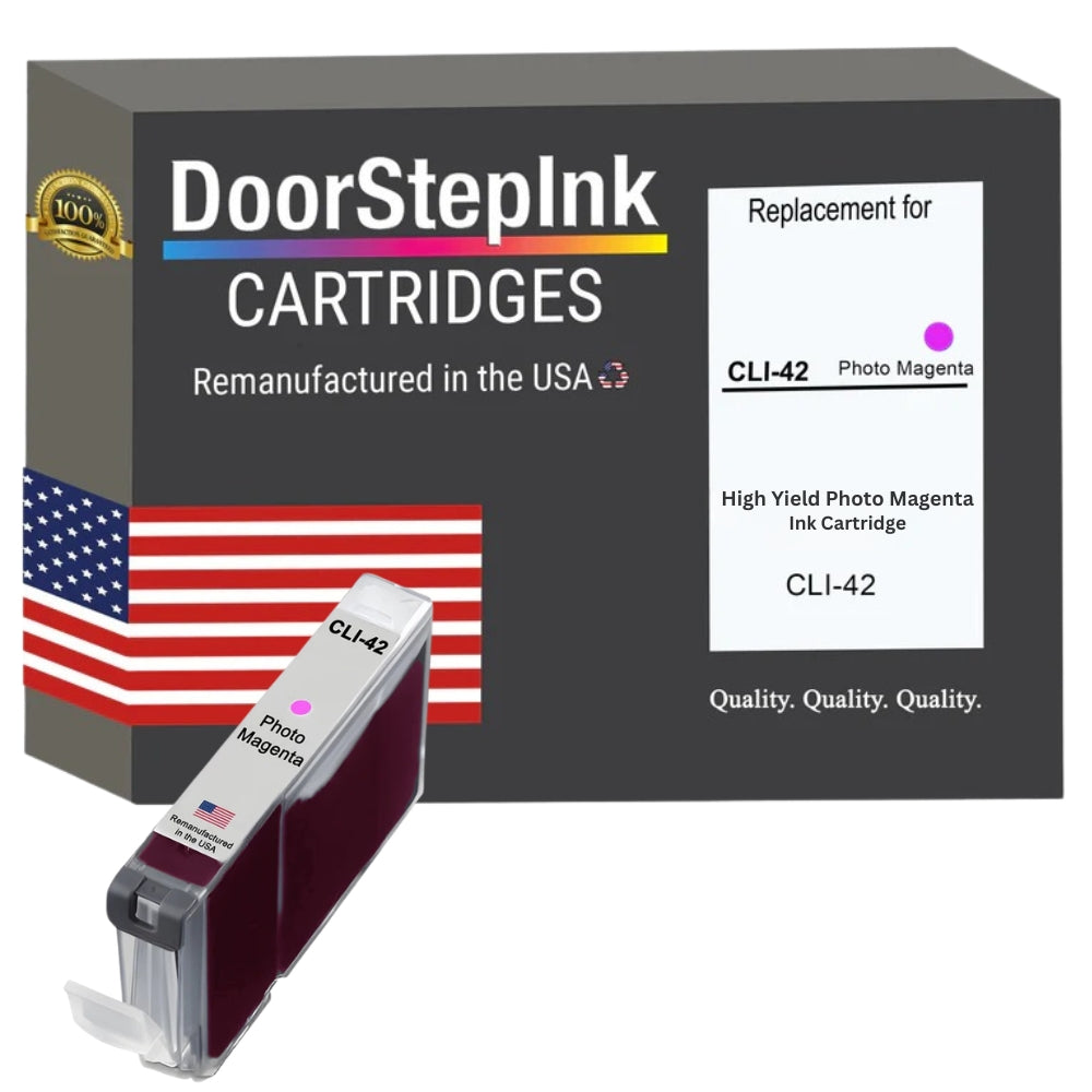 DoorStepInk Brand for Canon CLI-42 Photo Magenta Remanufactured in the USA Ink Cartridges-0