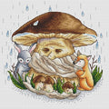 Mushroom Rain  - PDF Cross Stitch Pattern